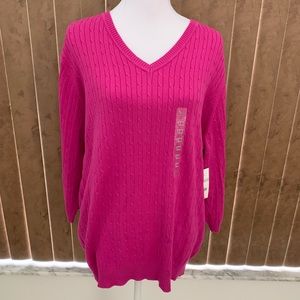 NWT - Kim Rogers (Plus) Pink Casual Sweater